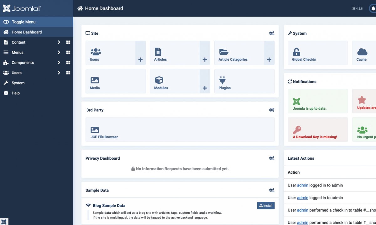 Joomla 4 backend screenshot