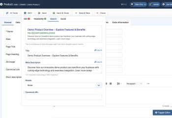 EShop Products Integration - Route 66 for Joomla