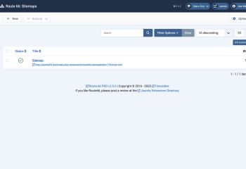 Sitemaps - Route 66 for Joomla